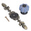 2pcs Hand Painted Blue Pumpkin Drawer Knobs Ceramic Cabinet Handles 4cm 6
