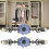 2pcs Hand Painted Blue Pumpkin Drawer Knobs Ceramic Cabinet Handles 4cm 14