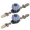 2pcs Hand Painted Blue Pumpkin Drawer Knobs Ceramic Cabinet Handles 4cm 16