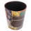 Mini PU Leather Desktop Trash Can 14cm, Vintage Pattern, 15.5cm Height 1