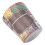 Mini PU Leather Desktop Trash Can 14cm, Vintage Pattern, 15.5cm Height 7