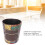 Mini PU Leather Desktop Trash Can 14cm, Vintage Pattern, 15.5cm Height 13