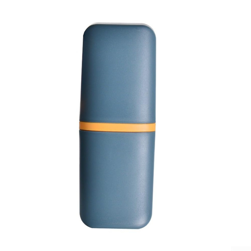 Green Travel Toothbrush Case With Dustproof Storage And Rinse Cup For Camping And Trips,