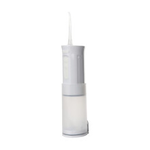 Cordless Water Flosser Oral Irrigator with Telescopic Water Tank and 2 Replacement Nozzles White