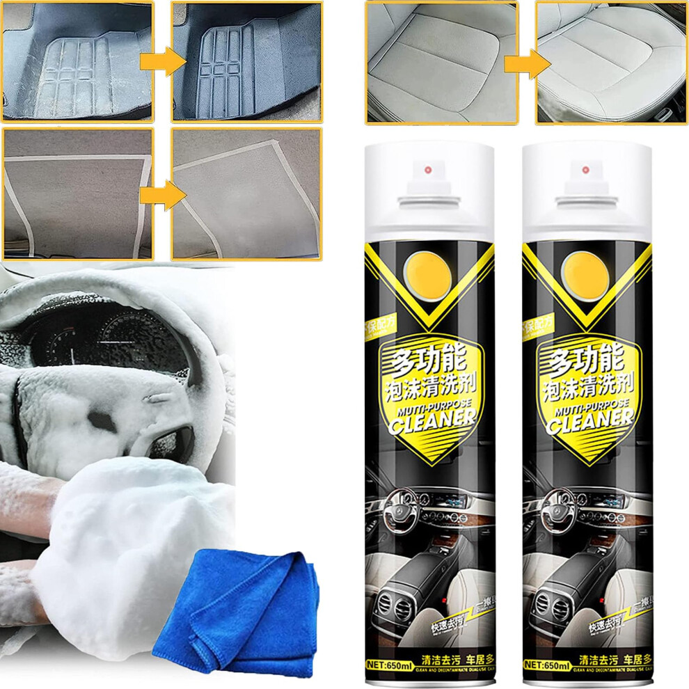 Car Interior Cleaner Foam Spray 650Ml, Norinse Multisurface Auto Detailing, Uv Protection Formula 9771547554714