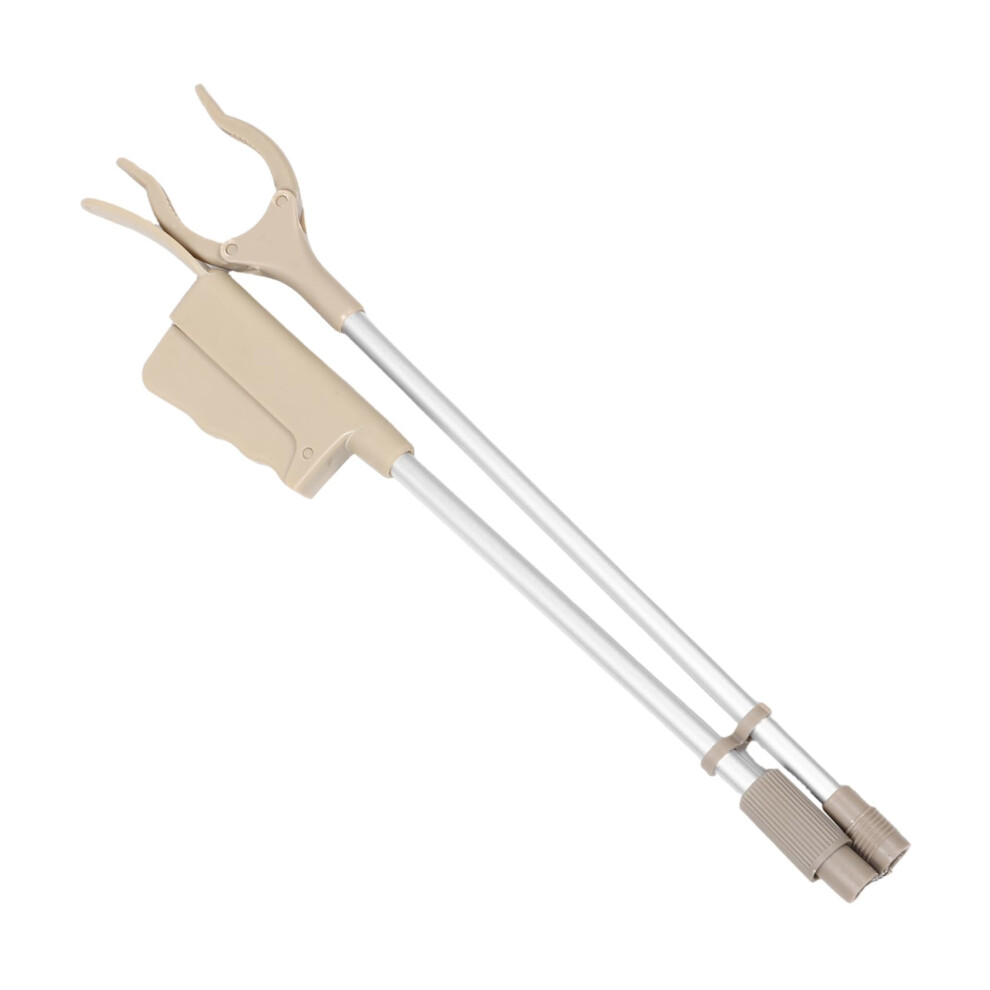 Grey Garbage Grabber Reacher Tool With Ergonomic Long Reach For Litter Collection, Foldable