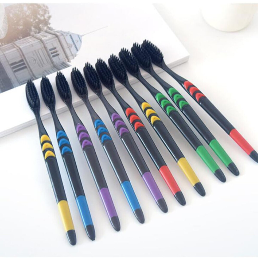 20pcs Charcoal Toothbrush with Soft Bristles Extra Gentle Cleaning EcoFriendly Travel Set