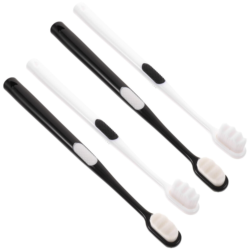 Ultra Soft Toothbrush 4 Pack for Adults with Ultra Soft Bristles and Compact Brush Head