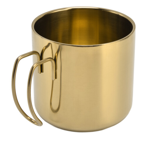 Robustes 400 ml Edelstahl-Kaffeetasse mit Henkel – Gold 2