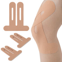 10Pcs Kinesiology Tape Precut Knee Support Waterproof Breathable for Sports and Pain Relief Skin Color