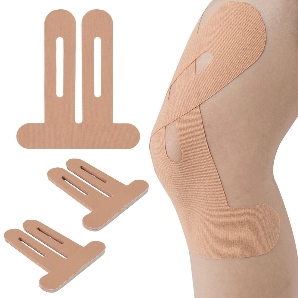 10Pcs Kinesiology Tape Precut Knee Support Waterproof Breathable for Sports and Pain Relief Skin Color