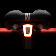 Rechargeable Waterproof Bike Tail Light, 9 Modes, 400mAh, Black