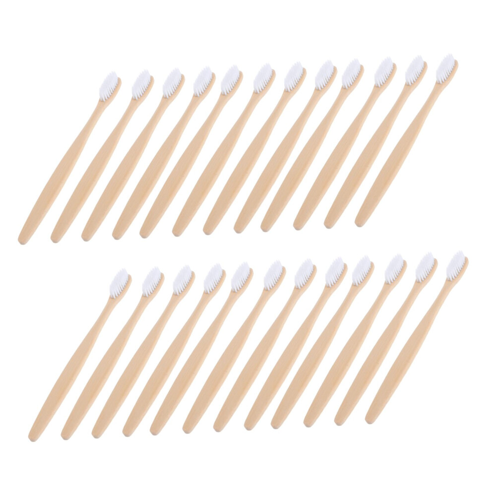 Soft Bristle Adult Toothbrush Set 24pcs Extra Soft Biodegradable Travel Friendly for Hotel Guests