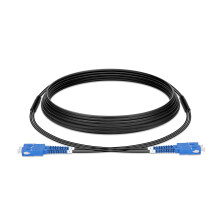 Outdoor Armored SC to SC Single Mode Fiber Optic Cable 200M OS2 9/125μm TPU Jacket LowLoss Connectivity