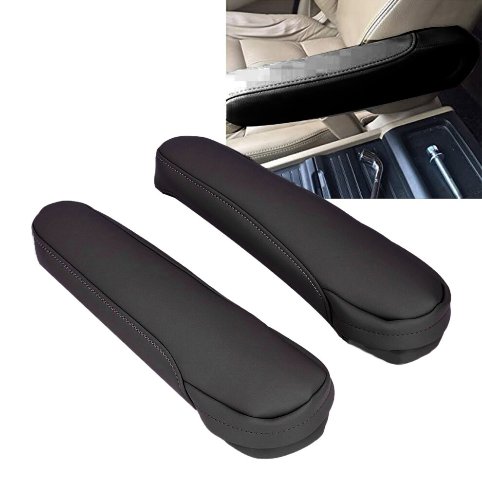 2Pcs Pu Leather Seat Armrest Cover For Odyssey 2004Â2014 Black 7671390534975
