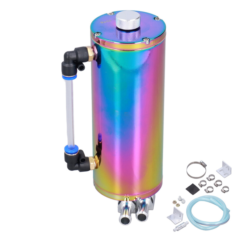 Aluminium Alloy Oil Catch Can 350Ml Universal Round With Clear Tube 6901390534950