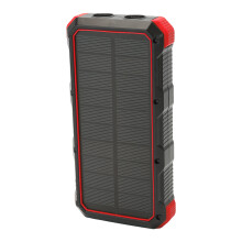 Power Bank Solare da 36800mAh con 3 Porte USB, 180x90x35mm Rosso