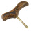Solid Wood Walking Cane Handle Replacement with Ergonomic Grip, Mexican Yellow Pear Wood Head 1