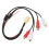 4RCA Aux In Adapter Cable for Car Audio System Replacement Durable Plastic 4