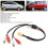 4RCA Aux In Adapter Cable for Car Audio System Replacement Durable Plastic 11