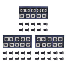 30 Pièces Séries 14mm Carré Droit Carré Coupeur Insert avec 10 Pièces Séries M610mm Vis pour Travail Du Bois Spirale