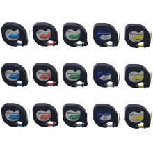 15Pcs 91201 12mm Compatible for Letratag Tape Plastic Label Tape Self-Adhesive Tape Mixed Color Tape for