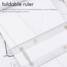 5X Marine Ruler Parallel Ruler Nautical Charts Parallel Ruler Mapping Points to Pull Parallel Ruler 450MM