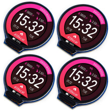 4pcs 1.28Inch Round Display LCD Screen Module GC9A01 SPI Communication RGB 65K Color Support for Raspberry