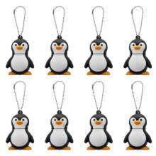 8X 32GB Novelty Cute Baby Penguin USB 2.0 Flash Drive Data Memory Stick Device - Black and White