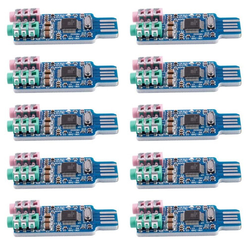 10X Free Driver USB Scheda Audio cm108 USB Scheda Audio Chip Blu