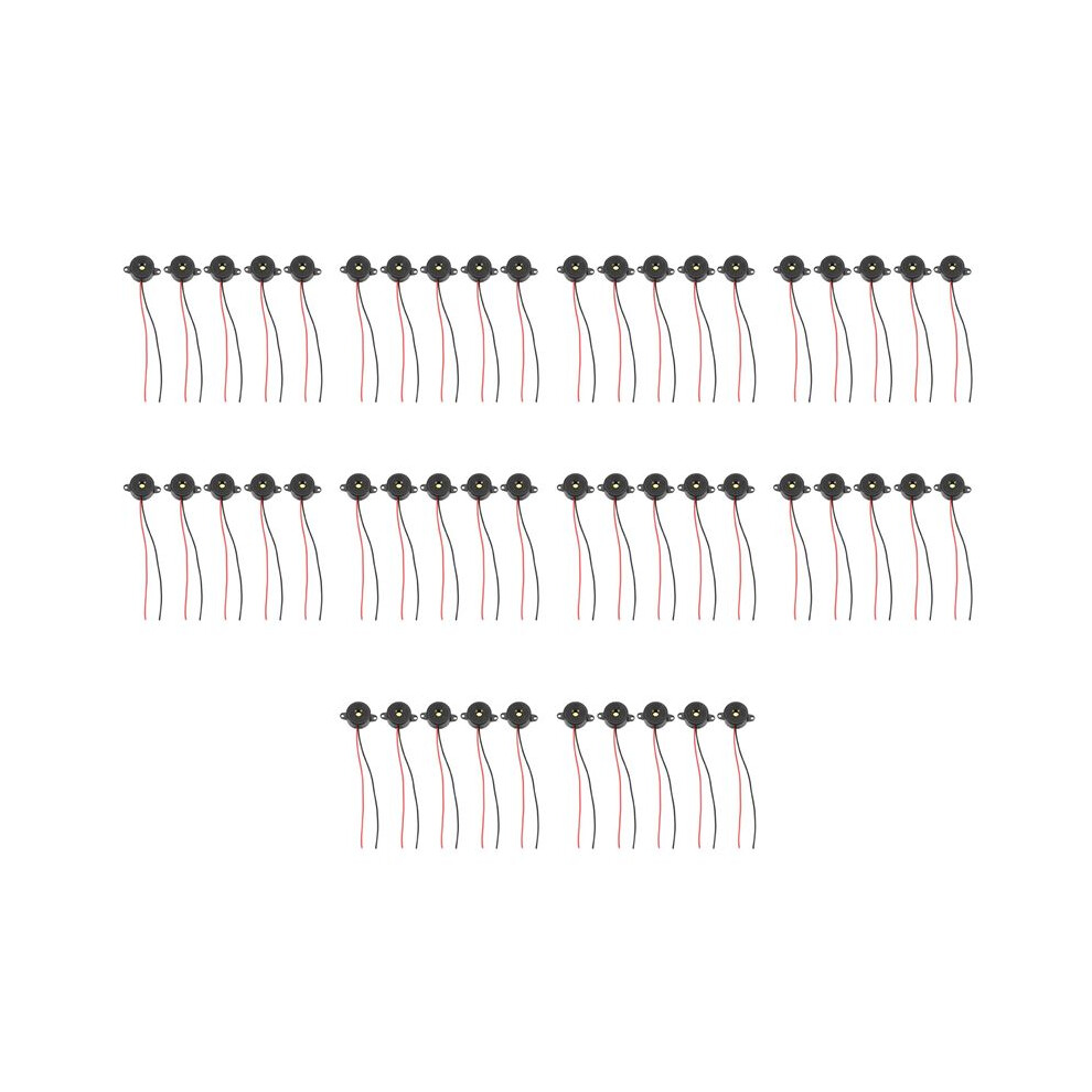 50 Pcs 3-24V 85Db Sound Electronic Buzzer Alarm 23 X 12Mm Black 6034100881881