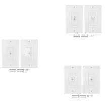 6 Pack Flexible Rubber Wall Grommet Insert with Decorator Wall Plate, 1-Gang Pass Through Plate for Low-Voltage Cables
