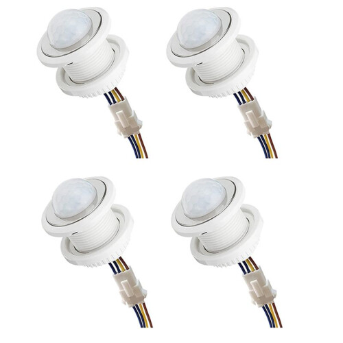 4X  Motion Sensor Light  110-220V PIR Sensor  Detection  Delay Adjustable Infrared Induction Detector