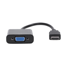 10X to VGA Male to VGA RGB Female Video Converter Adapter Male to Female Cable 1080P for PC Converter(Black)