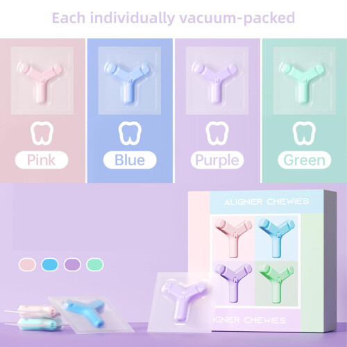 YShaped Chewies 4 Pack for Invisalign Better Aligner Seating and Retainers with MultiColor Options 2