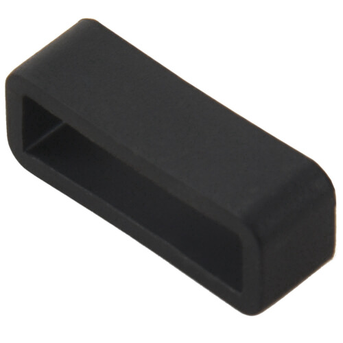 Black Watch Strap Retaining Hoop Loop Rubber Retainer Buckle Holder 22mm 1
