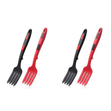 4X Silicone Flexible Fork, Heat-Resistant Cooking Fork Tools Dishwasher Safe Kitchen Fork Kitchen Non Stick Fork for Mix