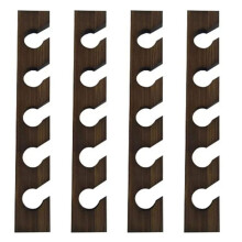 4X Houten Hoedenhanger voor Baseballcap, Woondecoratie, Ruimtebesparende Houten Organizer met Displayplank, Imitatie Walnootkleur