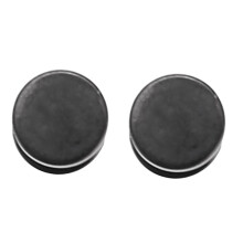 1 Pair of Men's Barbell Stainless Steel Ear Studs Earrings Black 6mm