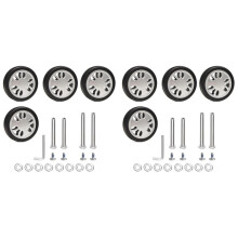 8PC Suitcase Replacement Wheels 51mm X 18mm Spinner Wheel Mute Flexible Smooth for Damaged Luggage Trolley Caster Repair