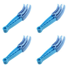 4X Minivezel Drievoudige Jaloezieënreiniger Mitt Jaloezieën Stofdoek