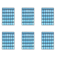 6X Pocket Chart for Calculator Holder, 30 Pocket Charts for Classroom 33.5 X 24.5 Inch Hanging Cell Phone Organizer