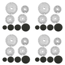 32 PCS Cooker Hat Set Oven Gas Hob Burner Crown Flame Cap Replacement Kit Fits Most Gas Stove Burners