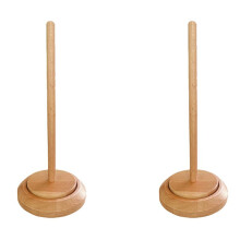 2X Wooden Yarn Holder Dispenser for Crocheting, Yarn Holder for Knitting Yarn Spindle Dispenser Crocheting Tool