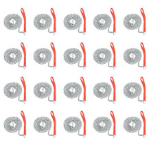 20X Corrente de Metal Resistente de 1,6 M para Cachorro Cachorro Andando com Trela Prendedor Vermelho