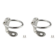 2X Single Ring Drink Holder Open-Ring Design Marine Boat Rv- Polished Marine Grade Stainless Steel Cup Holder