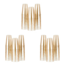 150 St 10OZ Guld Plastmuggar, Engångs Guld Glitter Plastmuggar, Klara Plastmuggar Tumlare, Bröllopsmuggar Festmuggar