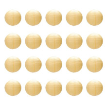 20 X Abat-Jour de Lanterne en Papier Japonais Japonais pour le Mariage, 40Cm (16 Pouce) Jaune Profond