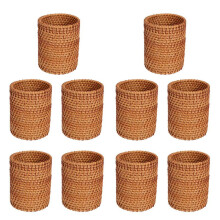 10X Rotan Eetstokjes Buis Schop Lepels Emmer Diner Messen Vorken Servies Opbergdoos Thuis Opbergmanden Organizer A