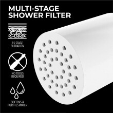 3X 15-Traps Douchefilter Waterzuiveraar Cartridge - Douchekop Waterontharder - Verwijdert Chloor, Fluoride, Hard Water, Roest
